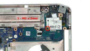 Remove the 1 - M2 x 3mm screw.