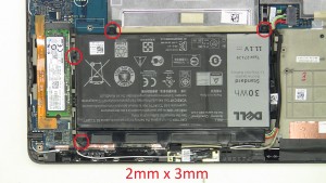 Unscrew and remove Battery (4 x 