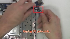 Unplug DC Jack cable.