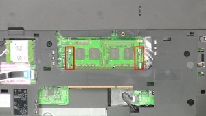 Separate the clips & remove the RAM Memory.