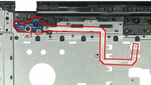 Dell Inspiron 17-5755 (P28E002) Power Button Circuit Board Removal 