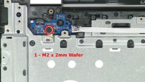 Remove the 1 - M2 x 2mm Wafer screw.