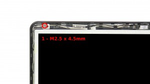 Remove the 10 - M2.5 x 4.5mm screen screws.