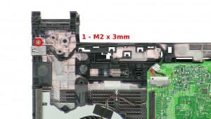 Remove the 1 - M2 x 3mm screw.