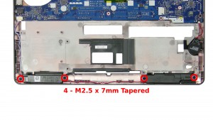 Remove the 4 - M2.5 x 7mm Tapered screws.
