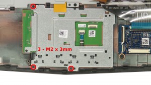 Remove the 3 - M2 x 3mm screws.