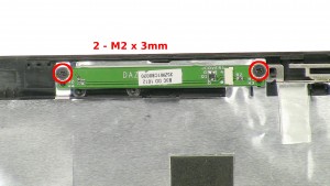 Remove the 2 - M2 x 3mm screws.