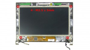 Remove the 4 - M2.5 x 5mm LCD screen screws.