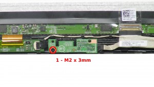 Remove the 1 - M2 x 3mm screw.