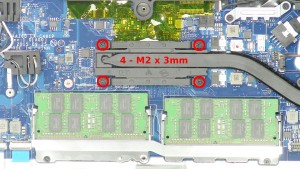 Remove the 4 - M2 x 3mm heatsink screws.