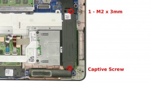 Remove the 1 - M2 x 3mm screw.