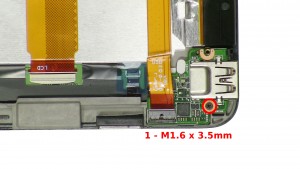 Remove the 1 - M1.6 x 3.5mm screw.