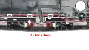 Remove the 2 - M2 x 3mm screws.