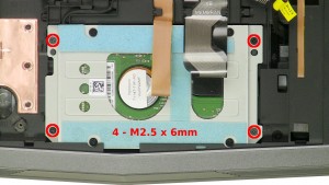 Remove the 4 - M2.5 x 6mm screws.