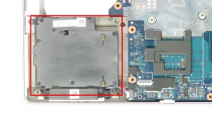 Remove the hard drive support plate.