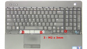 Remove the 3 - M2 x 3mm keyboard screws.