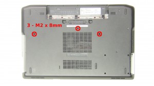 Remove the 3 - M2 x 8mm bottom keyboard screws.