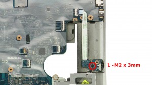 Remove the 1 - M2 x 3mm screw.