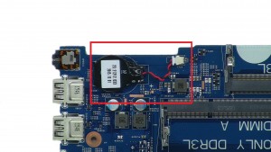 Disconnect and remove CMOS Battery.