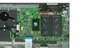 Disconnect LCD cables from motherboard.