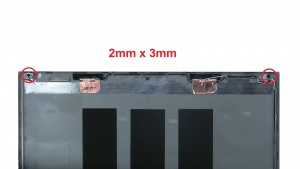 Unscrew and remove LCD Hinge Rails (2 x 