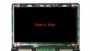 Unscrew and turn over LCD Screen (4 x 