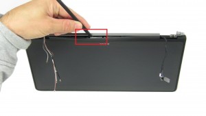 Use thin object to separate and turn over LCD Screen.