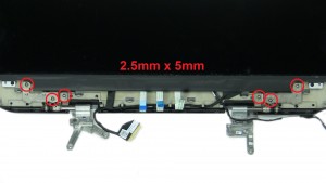 Unscrew and remove LCD Hinges (6 x 