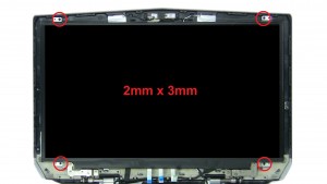 Unscrew and turn over LCD Screen (4 x 