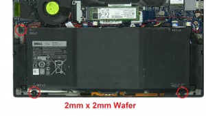 Unscrew battery (3 x M2 x 2mm wafer) (1 X 1.6mm x 4mm).