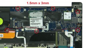 Unscrew and remove Motherboard (6 x 