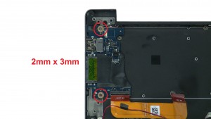 Unscrew and remove USB (2 x M1.5 x 3mm) 