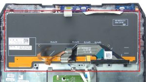 Unscrew and remove keyboard bracket (12 x M2 x 3mm).