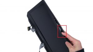 Use fingers to separate and turn over bezel.
