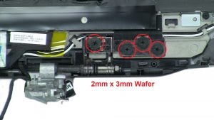 Unscrew and remove LCD Hinges (8 x 