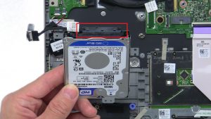 Disconnect hard drive adapter.