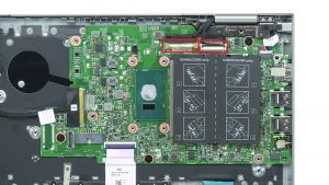 Disconnect display cables from motherboard.