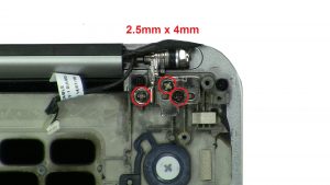 Unscrew and remove display assembly (6 x M2.5 x 4mm).