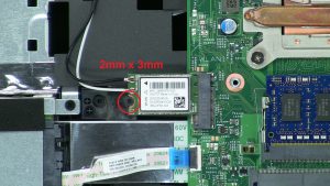 Unscrew and remove WLAN Card.
