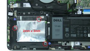 Remove hard drive caddy screws (3 x M2 x 3mm).