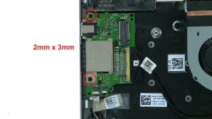 Remove circuit board screws (2 x M2 x 3mm).