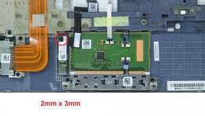 Remove circuit board screw (1 x M2 x 3mm).