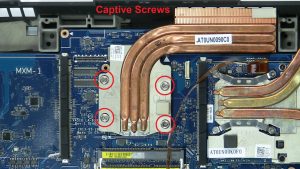 Unscrew and remove CPU Heatsink (4 X Captive screws).