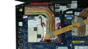 Unscrew and remove Heatsink (4 X Captive screws).