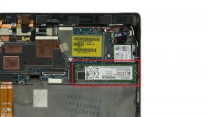 Unscrew and remove mSATA SSD (1 x 