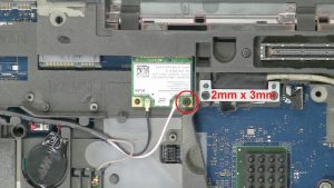 Unscrew and remove WLAN Card (1 x 