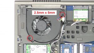 Unscrew and disconnect GPU Cooling Fan (2 x 