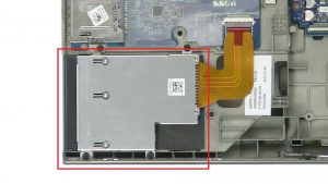 Unscrew and disconnect Express Card Cage (4 x M2 x 3mm).