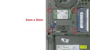 Remove Hard Drive screws (4 x M3 x 5mm).