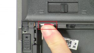 Press in to release and remove SIM Card.